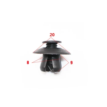 20buc 8mm, Gaura de Nit de Fixare din Plastic Masina de Fixare Clip Auto Bara Aripa de tip Push Clipuri de fixare Pentru Nissan Mazda