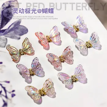 5 Buc Balansul Fluturând Cristal Aripa de Fluture 3D Decoratiuni de Arta Unghiilor Moda Emulational Design Manichiura Accesorii