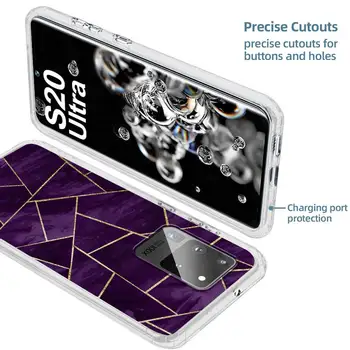 Aur de lux Folie de Artă Caz Pentru Samsung Galaxy S21 S10 S20 FE S9 S8 Plus Nota 9 10 Lite Ultra 20 Translucid Mat Telefon Coque
