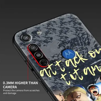 Shingeki nu Kyojin Eren Yeager Caz de Telefon Pentru Motorola G9 Juca Un Fusion Plus G8 Putere Lite Unul Hiper Marginea păstrăm e6 Capac de Silicon