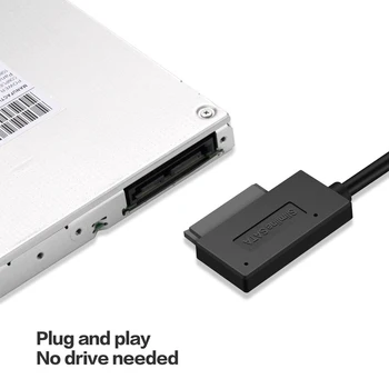 0,35 m SATA la USB 2.0 La 6 7P Cablu Convertor Unitate Optica Externa Adaptor Laptop CD-DVD pentru PC Transfer Notebook Optical Drive