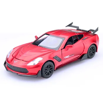 1:32 Mașină de Jucărie Chevrolet Corvette Supercar Model de Masina de turnat sub presiune Simulare Metal Aliaj de Vehicule in Miniatura Scara pentru Copii Cadouri