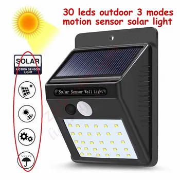 1-4buc PIR Senzor de Mișcare Lumina de Perete 30 LED-uri de Energie Solară lumină pe Stradă Impermeabil în aer liber Curte Calea Grădină Acasă Solare Putere lampa e