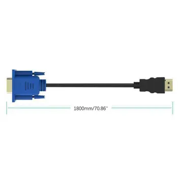 1,5 M/16FT Aur compatibil HDMI Male la VGA de sex Masculin 15 Pin Video Cablu Adaptor 1080P 6FT Pentru TV BOX DVD