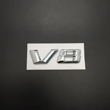 1 buc 3D metal pentru Mercedes benz V8 c180 c200 c300 w204 w203 w211 w212 w124 negru argintiu caroserie etichetarea automată insigna autocolant