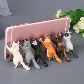 1 buc Cat de Salvare Figurina Pisica in Miniatura Fraier Design Suport de Telefon Mini Zână Grădină de Desene animate Statuie Ambarcațiuni Masina Acasa Decorative