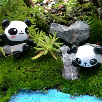1 buc Kawaii Panda Decorare Tort Creativ Gradina Salbatica Micro Peisaj Drăguț Papusa Petrecere DIY Ziua de nastere Tort Decor Petrecere
