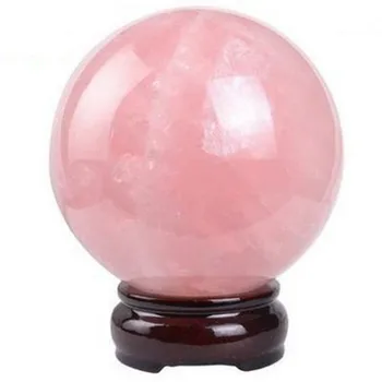 1 buc Roz de Cristal Roz Rose Quartz Cristal Magic de Vindecare Mingea Sfera + Suport Pentru Acasă Decoruri 30mm