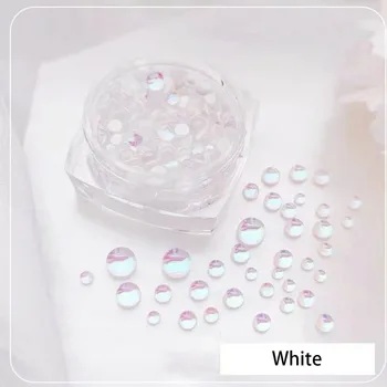 1 Cutie/pachet Sirena Aurora Diamant Înger Lacrimi Nail Art Bomboane Margele Decoratiuni Unghii Dimensiune Nail Art Diamant Rotund Strasuri