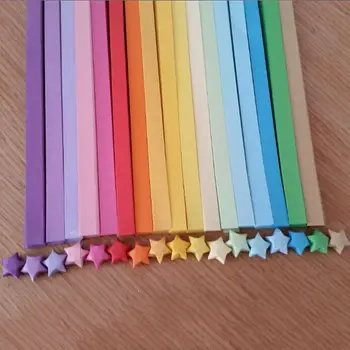1 Sac de 10 culori Colorate Quilling Hârtie Decorative de Hârtie Origami Lucky Star Benzi de Hârtie Ambarcațiuni de Hârtie care Doresc Star Material