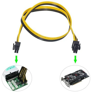 10 Buc 6 Pin PCI-E de 8 Pini(6+2) PCI-E (Bărbat la Bărbat) GPU Power Cablu de 50cm pentru Carduri de Imagine Miniere Server Breakout Bord