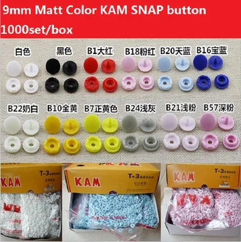1000Set/CUTIE 9mm Matt Plastic de Culoare Snap Butonul de Fixare KAM Brand Snap Butonul Rășină Îmbrăcăminte Accesorii pentru Haine Pentru Copii