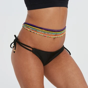 10buc Bikini de Vară Elastic cu Margele Multicolore Burta Talie Lanț Boem Africane Stratificat Plajă Colorate Bijuterii