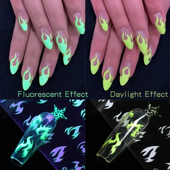 10BUC Colorate Foc Scrisori Model de Folie de Unghii Fluorescenta Nail Art Transfer Decalcomanii Autocolante Pentru Unghii Accesorii Decor