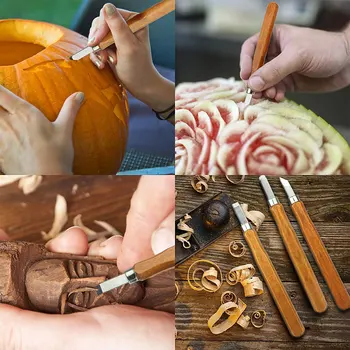 10buc Sculptură în Lemn Set de cuțite Daltă Cuțit Cârlig Gravură în Lemn Tăietor DIY de uz Casnic pentru prelucrarea Lemnului Art Craft Instrumente Sculptură