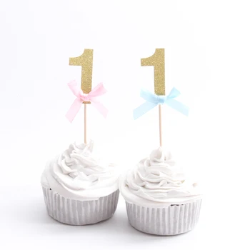 10buc Sunt Unul de 1 An, Happy Birthday Cake Topper Copil Fată Băiat Fericit Ziua de nastere Primul Cupcake Toppers Tort Decoratiuni