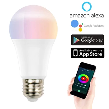 10W Tuya Zigbee Inteligent Bec LED E27 RGB Lampa pentru Tuya de Viață Inteligentă Lucra cu Alexa de Start Google Estompat Funcția Timer Becuri