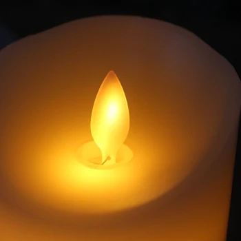 12pcs fără flacără LED Lumina Lumânărilor Real Parafină Piloni cu Realiste Leagăn Flăcări pentru Ziua de nastere/Nunta /decor de Crăciun
