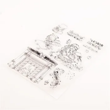 16x20.5cm de Paști dulap Transparent Clar Timbre Silicon Garnituri Role Stamp DIY scrapbooking album foto/Carte de a Face
