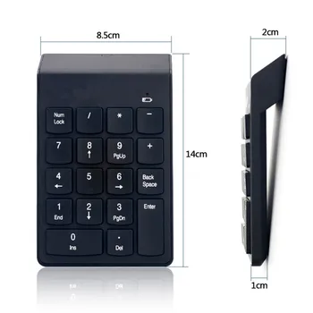 2.4 GHz Wireless Keyboard Tastatura Mini USB Tastatura Numerică tastatura Numerică 18 Taste Wireless Serie Numerică de la Tastatură pentru Calculator Laptop