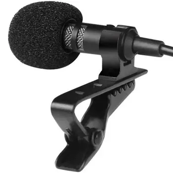2,5 m Omnidirectional Metal Microfon de 3,5 mm Jack Lavaliera, Cravata Clip Microfon Audio Mini Microfon pentru Vorbire Leture