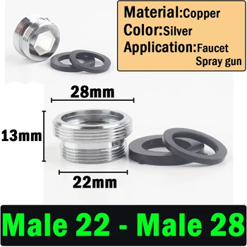 2 buc/Lot din Oțel Inoxidabil de sex Masculin M22 să M18 M20 M28 Fir Conector Robinet Articulațiilor Apa de la Robinet Adaptor Accesorii Purificator de Apa
