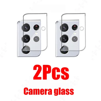 2 BUC pentru Samsung S21 Ultra Sticlă pe Galaxy S20 FE Temperat Pahar Lentilă aparat de Fotografiat Protector pentru Samsung A51 A71 A12 A02S A21S Glas