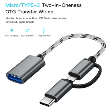 2 In 1 USB 3.0 OTG Cablu Adaptor de Tip C, Micro USB La USB 3.0 Interfață Converter Pentru telefonul Mobil Cablu de Încărcare Linie De telefon Mobil