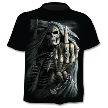 2019 nouă navă 3D imprimate T-shirt pentru bărbați pentru femei tricou punk stil de top tricouri skull t shirt gotic tricou din asia marimea 6XL sport