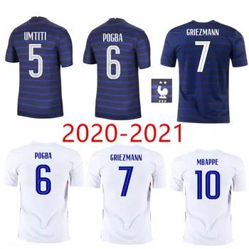 2020-2021 França MBAPPE GRIEZMANN KANTE POGBA NOME LEMAR GIROUD Camiseta