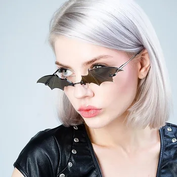 2020 Metal Fluture ochelari de Soare pentru Femei Brand de Lux Nou fără ramă Punk Ochelari de Soare Bat Formă Unică de Ochelari de vedere Barbati UV400