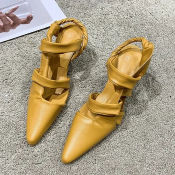2020 Nou Partid Femei Tocuri Catâri Femei pantofi de Calitate a Subliniat Sandale Pentru Femei Pompe A294