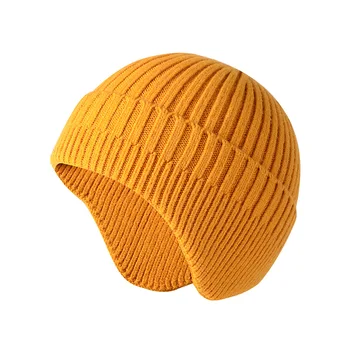 2020 Noua Pălărie de Iarnă pentru Femei Solide Earflaps Căciuli Bărbați Gros Capac de Cald în aer liber Windproof Tricotate Pălării de Moda Capota Capace de Craniu