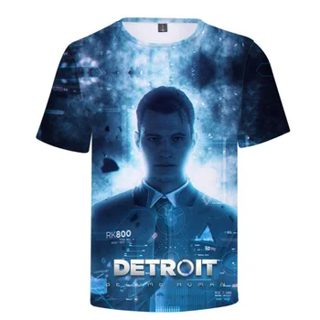 2021 Detroit Deveni Om Imprimate 3D T-shirt pentru Bărbați și Femei de Vara cu Maneci Scurte Detroit Joc Tricouri Unisex Trendy Hip Hop Topuri