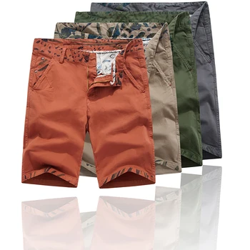 2021 Liber la Modă pentru Bărbați Boardshorts Noi de Vara pantaloni Scurți de Plajă Vintage din Bumbac Imprimat Homme Pantaloni Drepte-Tăiat Casual Barbati Haine