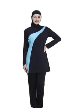 2021 Maneca Lunga, costume de baie musulman plus dimensiune costume de baie femei costume de baie musulman Nailon Burkini Înot maillot de bain femme musulmane