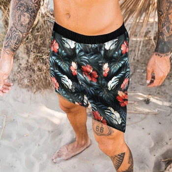 2021 Noi Bărbați pantaloni Scurți de Plajă Trunchiuri Cofortable Costume de baie Barbati Casual Uscare Rapidă Respira Cool Print pantaloni Scurți de Vară de sex Masculin