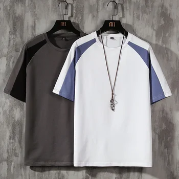 2021 Nou Brand Bumbac Barbati Tricou cu O-Gât Culoare Pură Maneca Scurta Barbati Tricou XS-4XL Man T-shirt-uri de Top Tee pentru bărbați