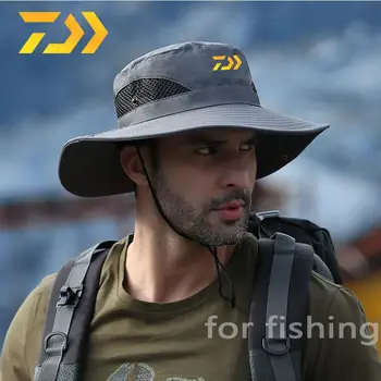 2021 Nou Daiwa Palarie pentru Barbati de Alpinism Uv Pălărie de Protecție Solide Casual Pescuit Pălărie Reglabil Respirabil Umbrelă de soare Capac de Pescuit