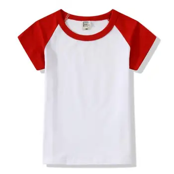 2021 nou hot-vânzare pentru copii blank T-shirt, cu margini contrastante, de culoare solidă haine de top TZ56