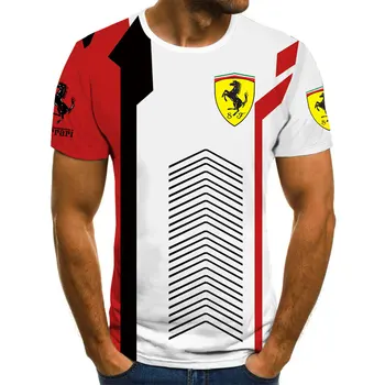 2021 Nouă Vară cu Mânecă Scurtă Topuri Imprimate 3D Ferrari T-Shirt pentru Bărbați și Femei 3D Tricouri Imprimate de Moda Casual cu Mâneci Scurte