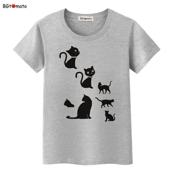 2021 pic pisica neagra 3d tricouri femeie personalitate creatoare frumoase tricouri de Buna calitate brand moale tricouri casual