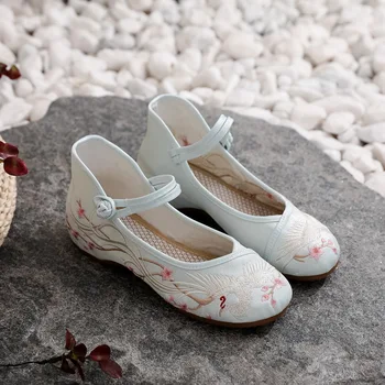 2021 Primavara Toamna Femei Pantofi Plat Epocă Phoenix Pantofi Brodate Femeie Chineză Vechi Peking Casual Pânză Pantofi De Dans