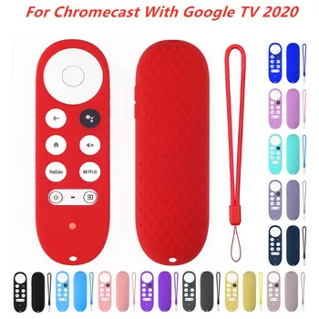 2021 Silicon de Control de la Distanță Pentru a Acoperi Chromecast Cu Google TV Vocea de la Distanță Anti-Caz Pierdut Pentru Chromecast Dropshipping