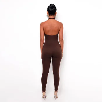 2021 Vara Femei Streetwear Fără Mâneci Bodycon Solid Sport Fitness Sexy Salopete Romper Salopete Pentru Femei