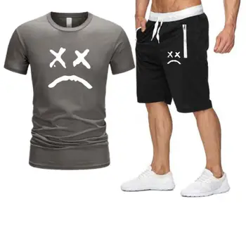 2021 vânzare fierbinte de vara T-shirt, pantaloni costum casual brand de fitness, jogging pantaloni, tricou hip hop de moda pentru bărbați sport