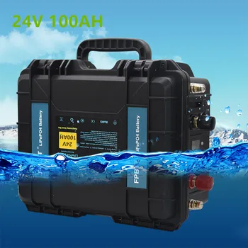 24V 100AH LiFePO4 Baterie Construit în Bluetooth BMS 24v lifepo4 baterie 100ah 24V acumulator pentru motor barca, invertor