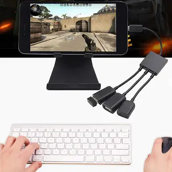 3 In1 Micro USB OTG Pentru telefoane mobile Android, Tabletă Conecta Mouse USB Flash Drive Digital Camear Keyboard Controller de Joc de Încărcare