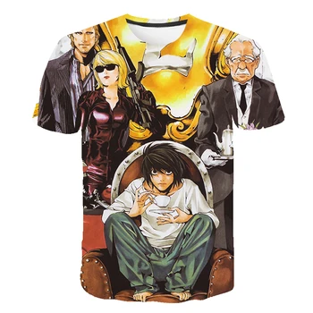 3D Death Note Imprimate T-shirt Vara Moda Barbati Femei Copii Haine la Modă Camisetas Costum Unisex Anime Casual Tee Toops