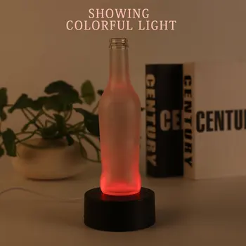 3D LED Bază Lampă de Masă Lumină de Noapte Bază de LED 7 Culori-Reglați ABS USB Telecomanda Accesorii de Iluminat capabil de Lămpi de Birou